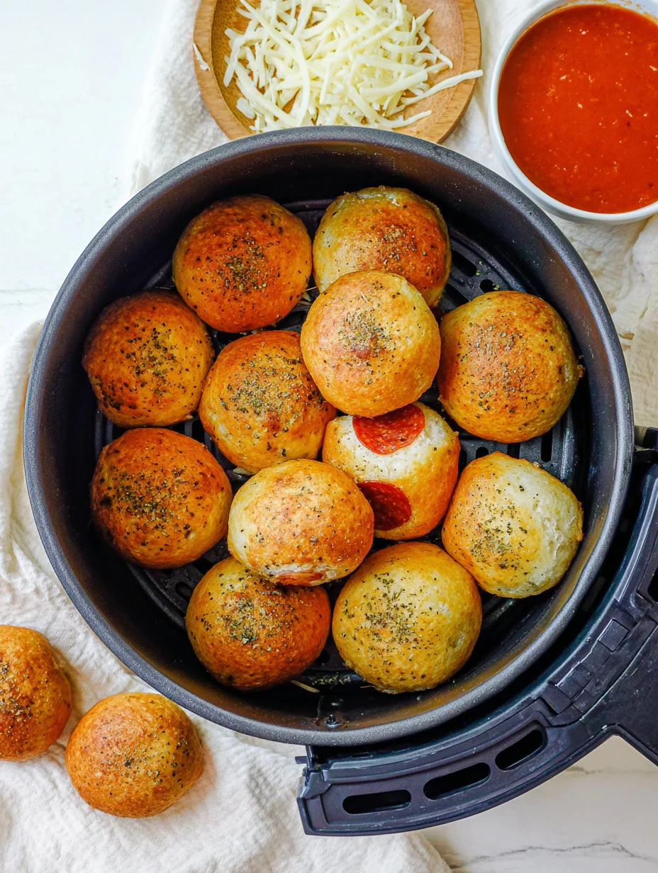 Air Fryer Pizza Bombs