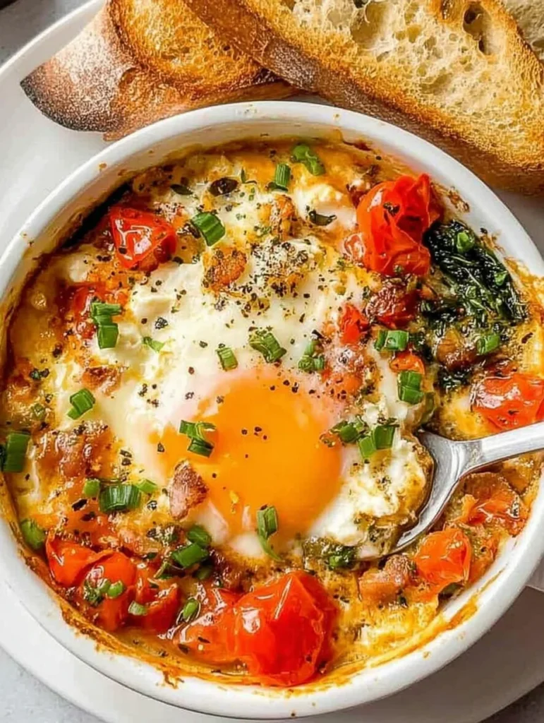 Baked Feta Eggs