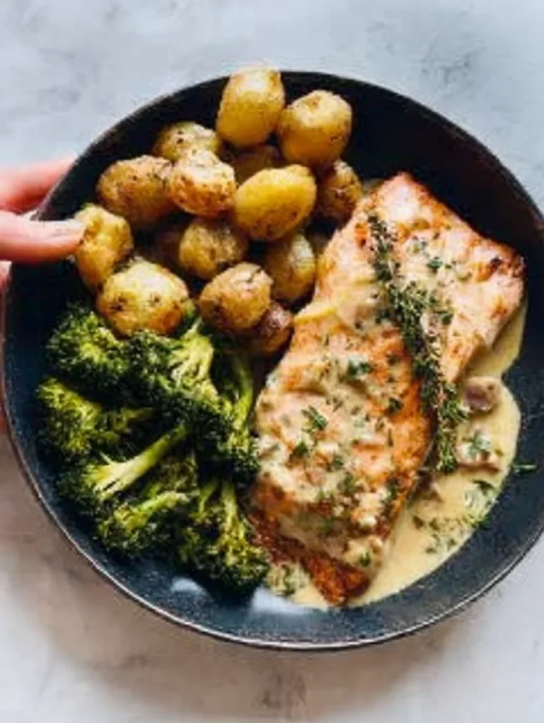 Baked Salmon with Amazing Lemon Sauce