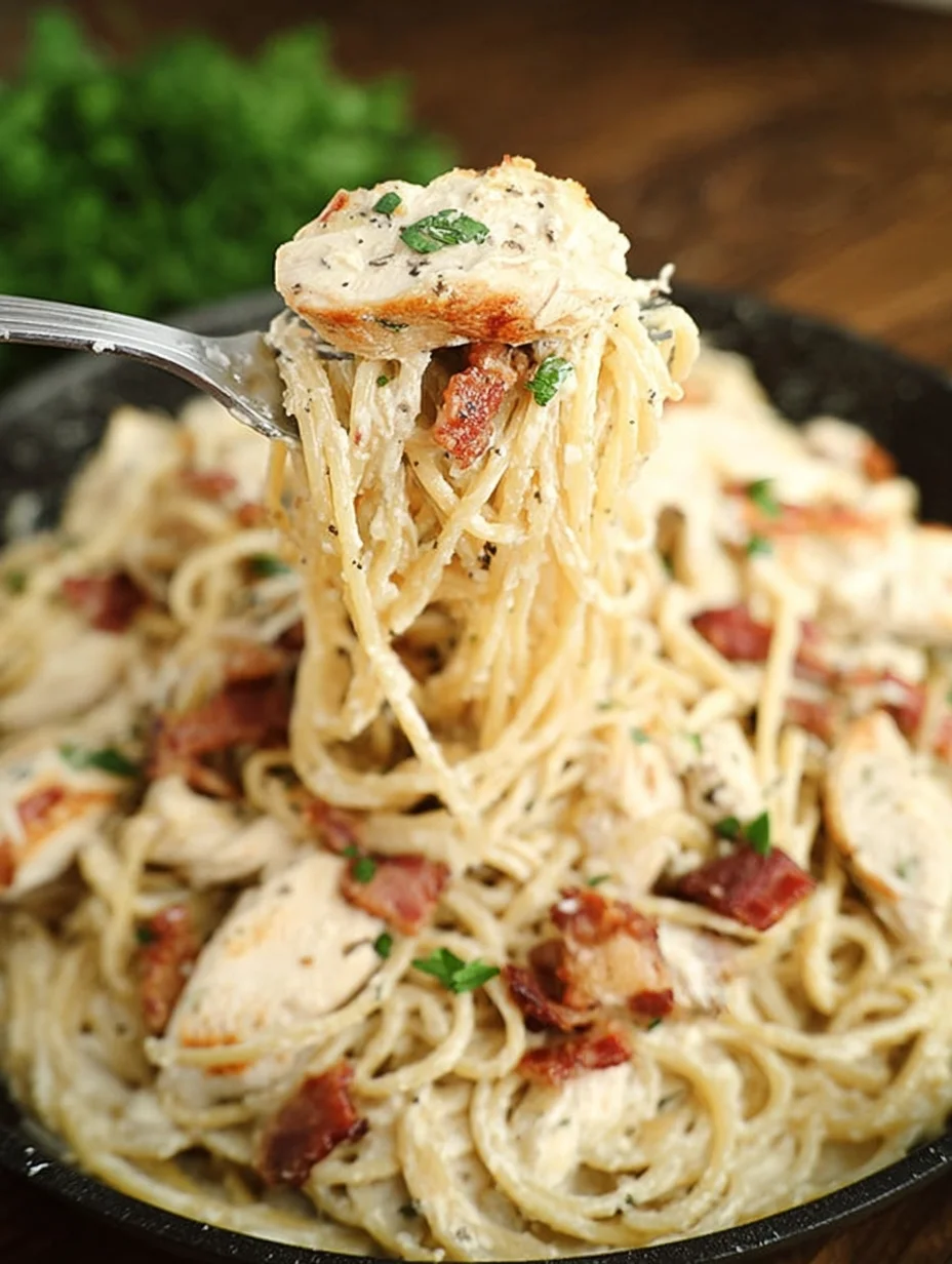Cream Cheese Bacon Chicken Pasta