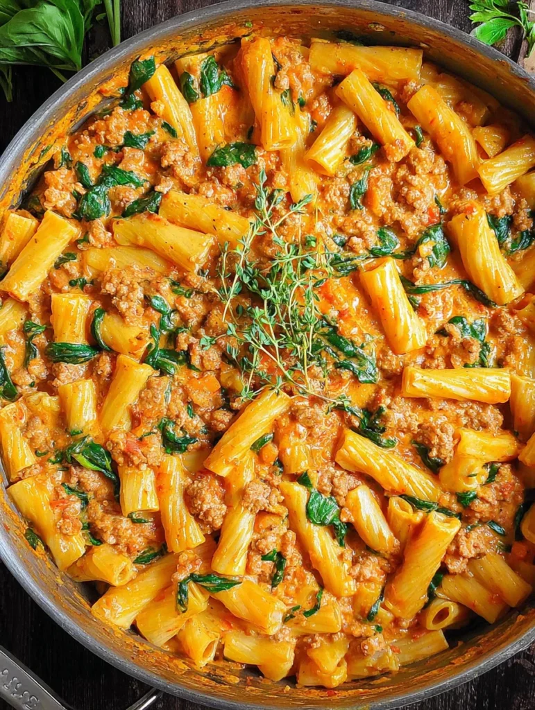 Creamy Sausage Rigatoni