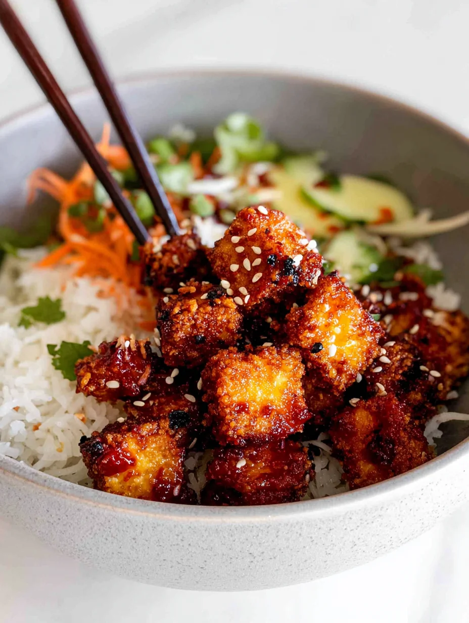 Crispy Gochujang Korean Tofu