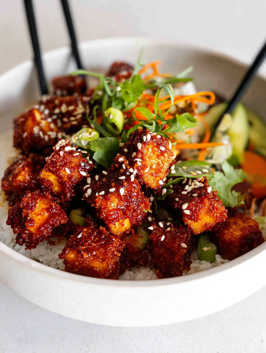 Crispy Gochujang Korean Tofu