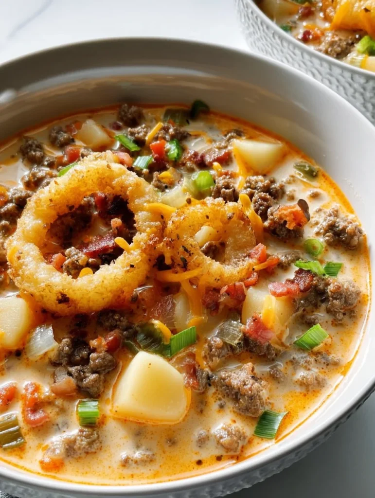 Easy Cheeseburger Soup Recipe
