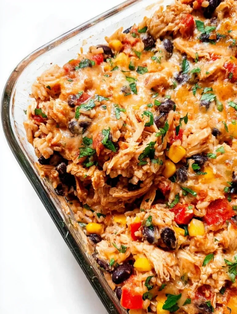 Easy Chicken Burrito Casserole