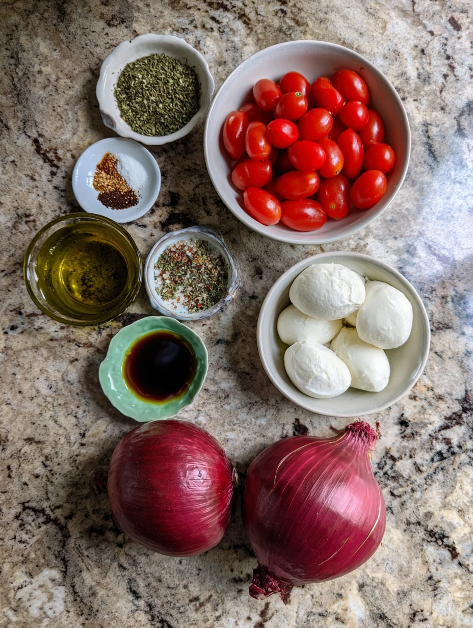 Fresh Cucumber Caprese Salad
