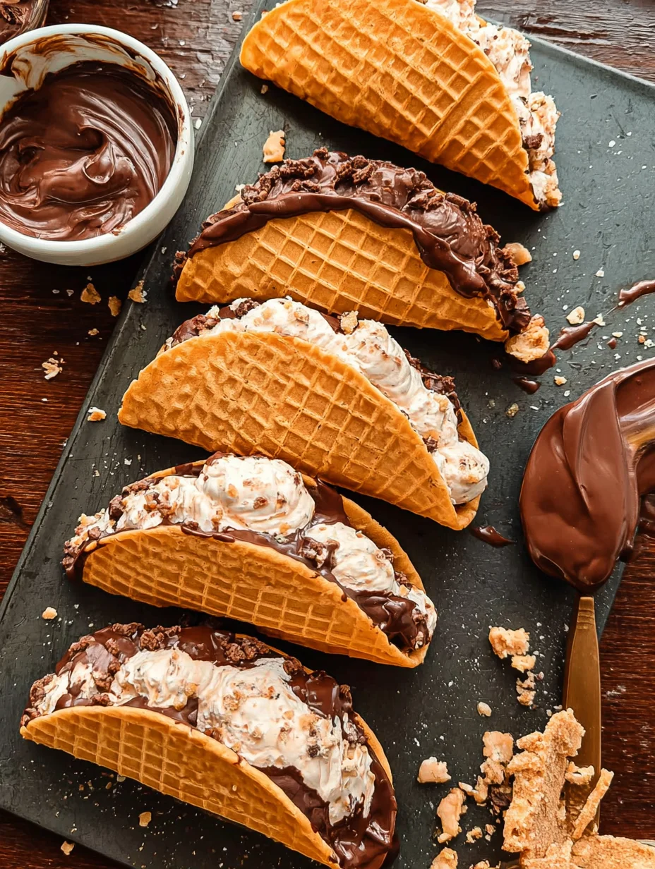 Homemade Choco Tacos