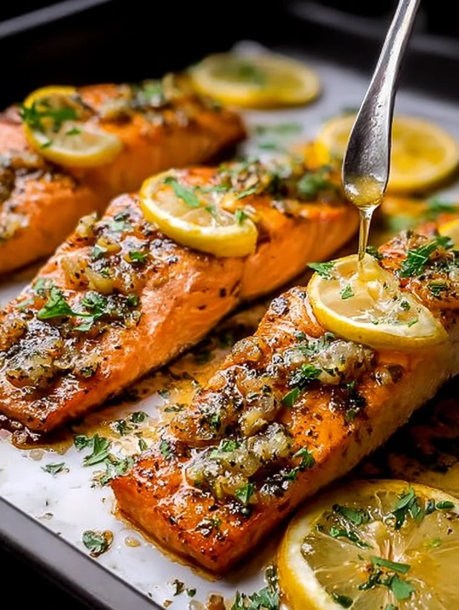 Honey Garlic Butter Baked Salmon