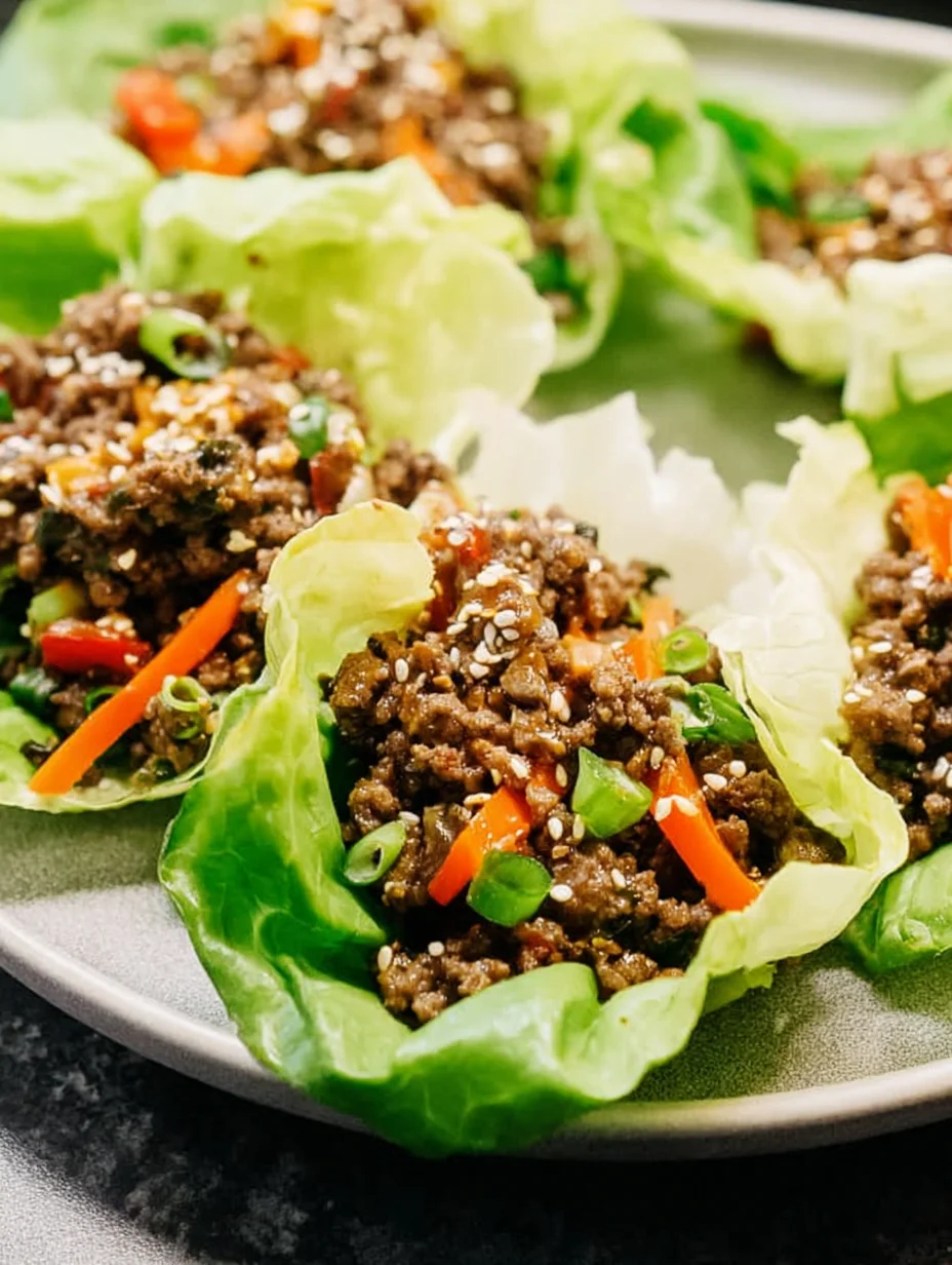 Asian Style Ground Beef Lettuce Wraps