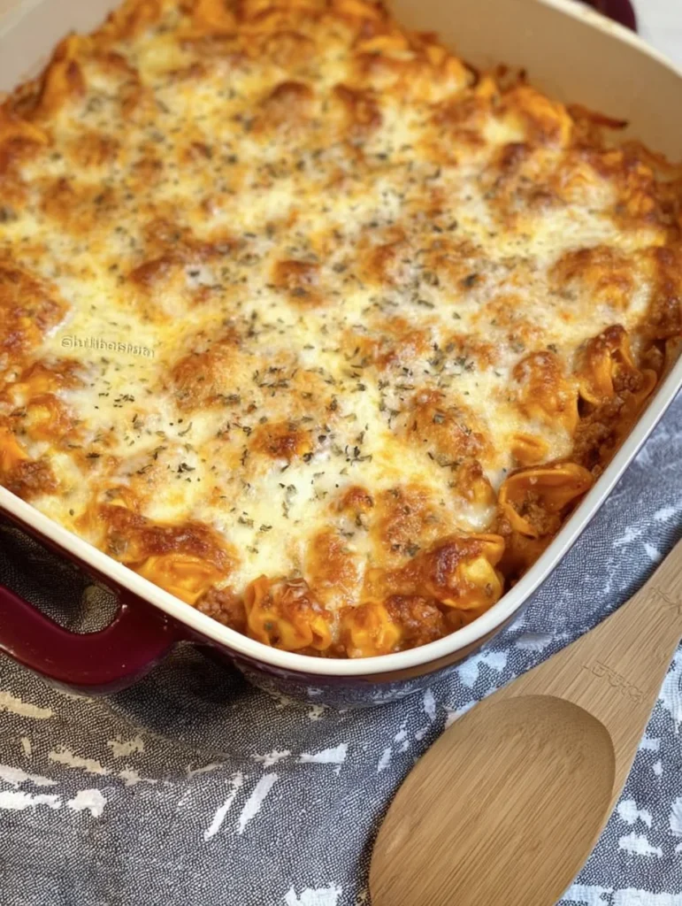 Cheesy Baked Tortellini Casserole