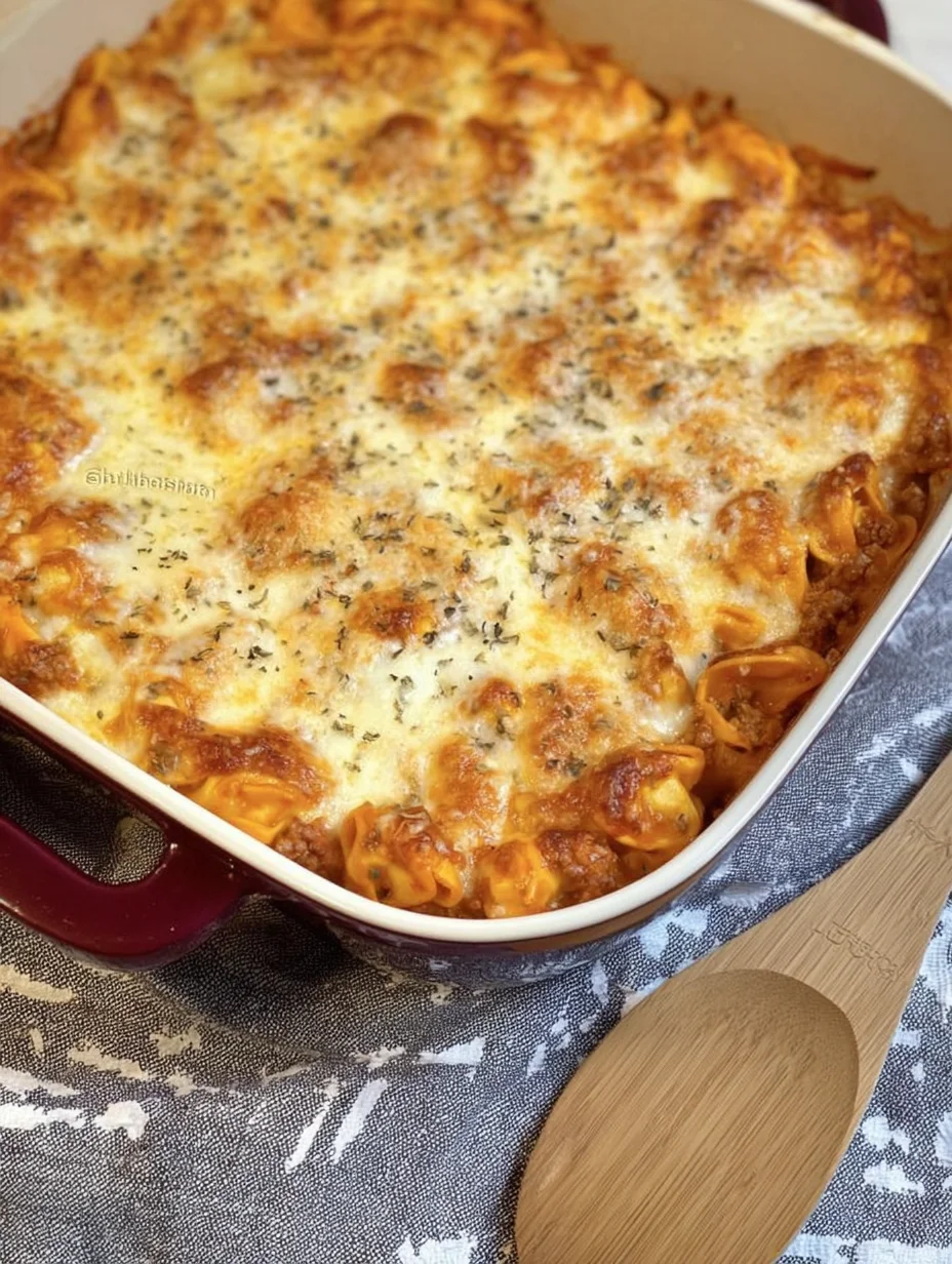 Cheesy Baked Tortellini Casserole