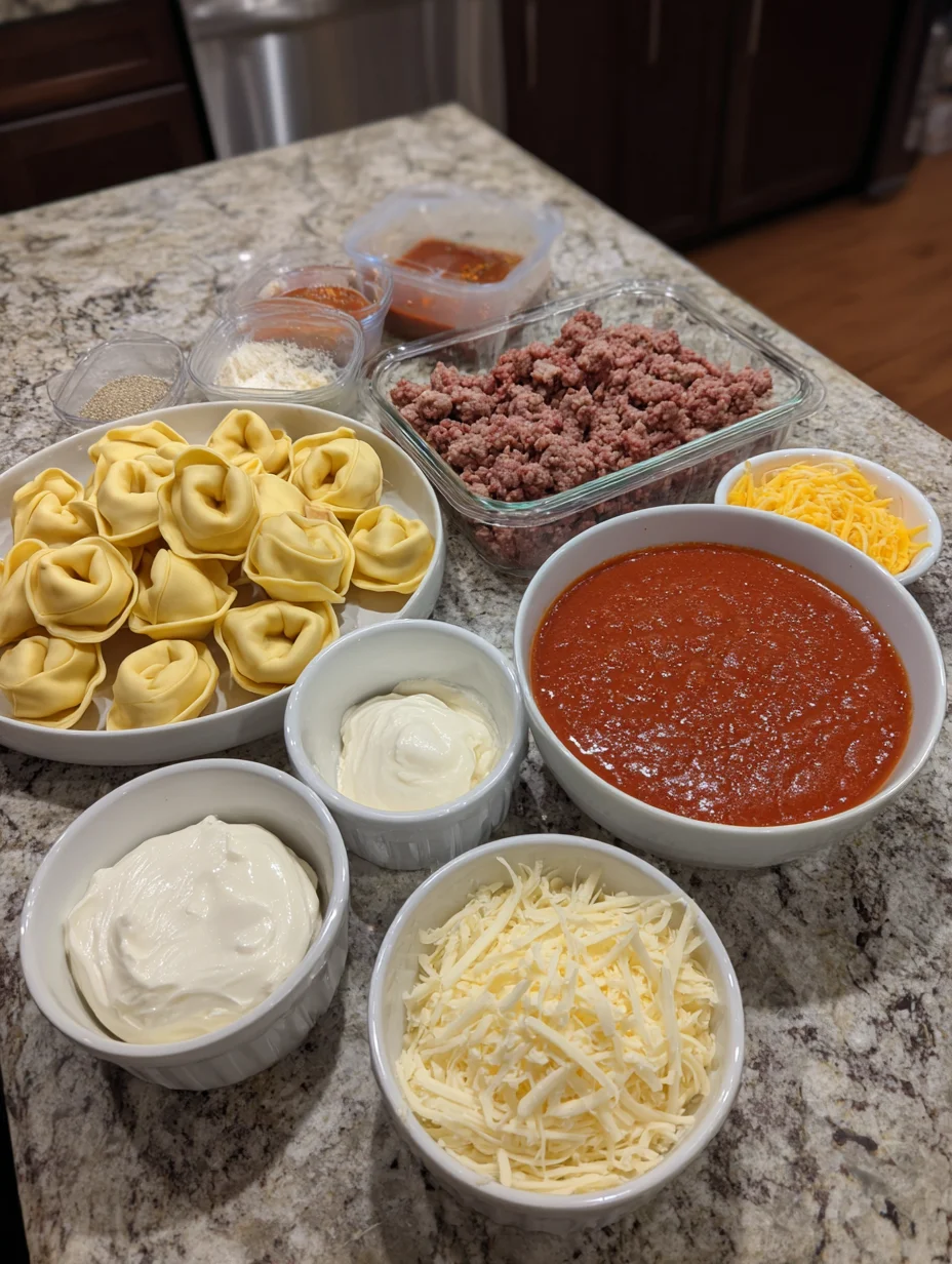 Cheesy Baked Tortellini Casserole