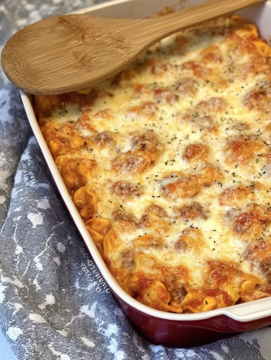 Cheesy Baked Tortellini Casserole