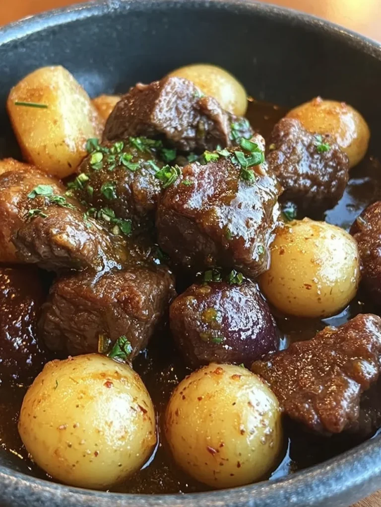 Garlic Butter Beef Bites with Potatoes