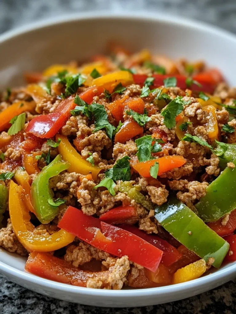 Ground Turkey and Peppers