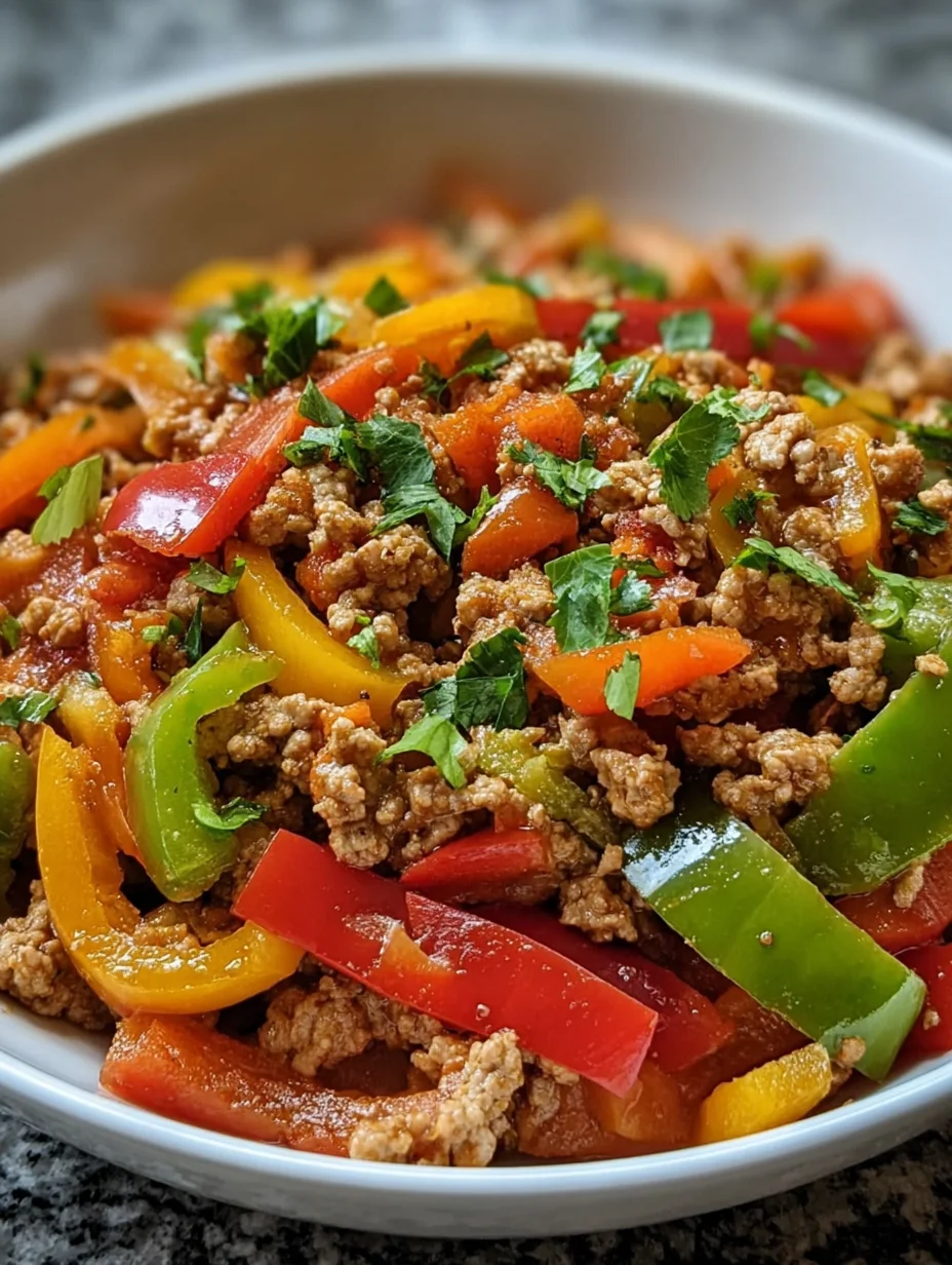 Ground Turkey and Peppers