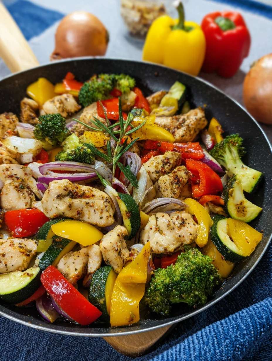 Healthy Chicken and Vegetables Skillet