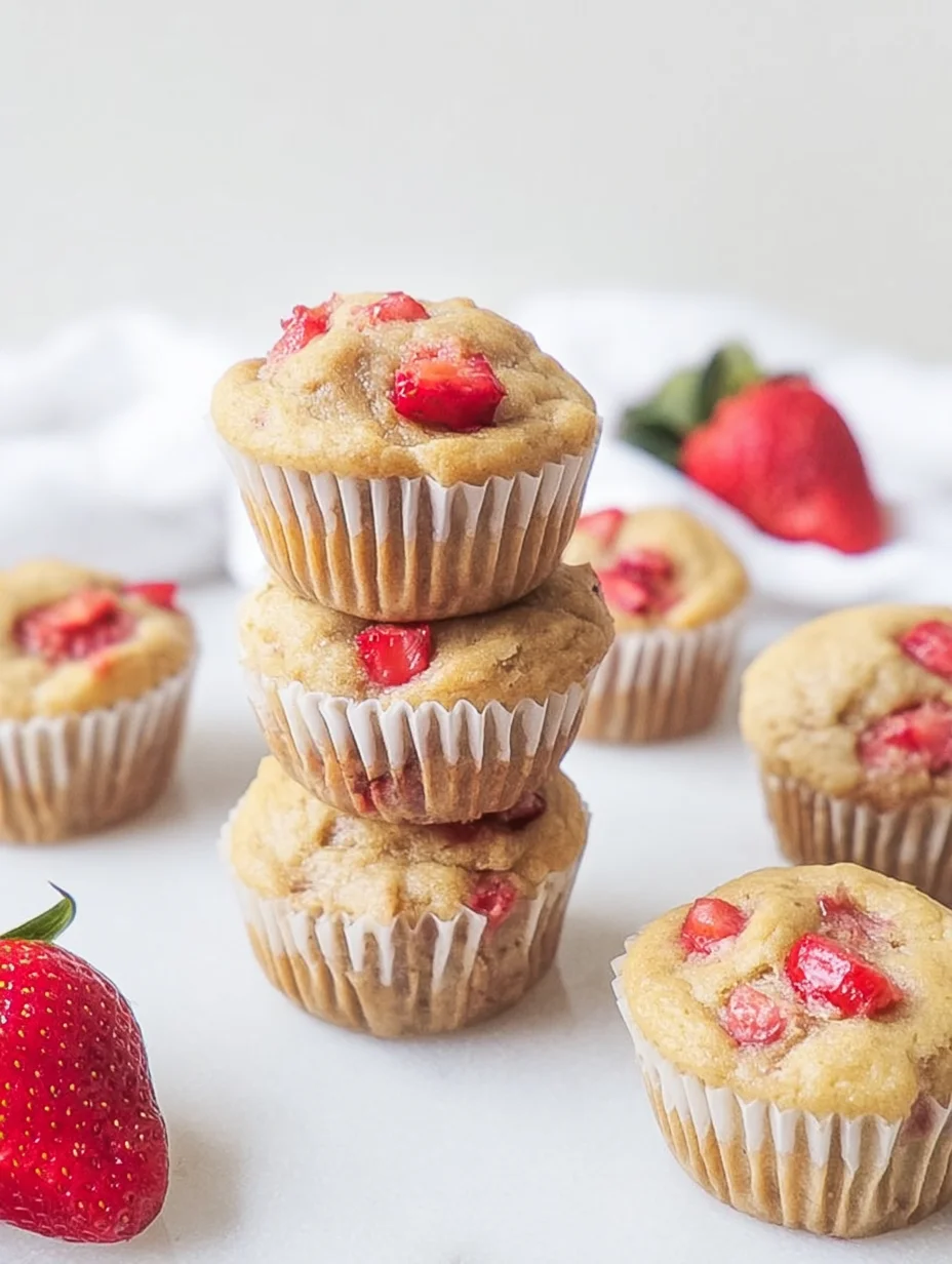 Healthy Strawberry Banana Yogurt Muffins