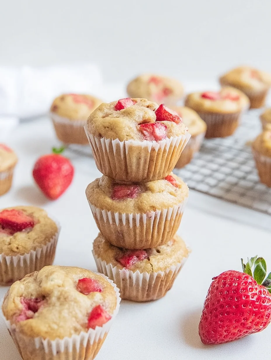 Healthy Strawberry Banana Yogurt Muffins