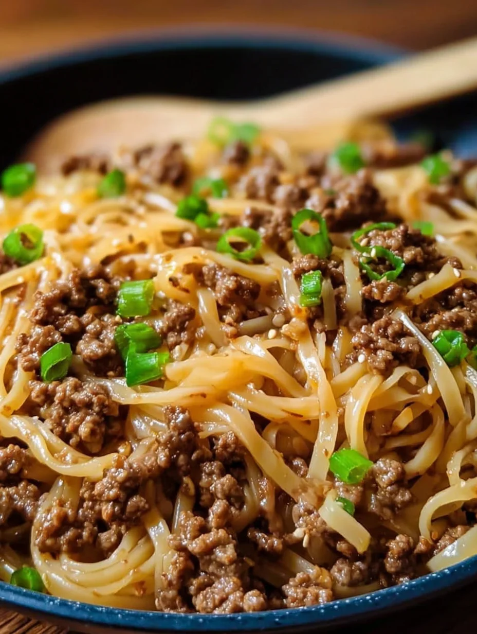 Mongolian Ground Beef Noodles