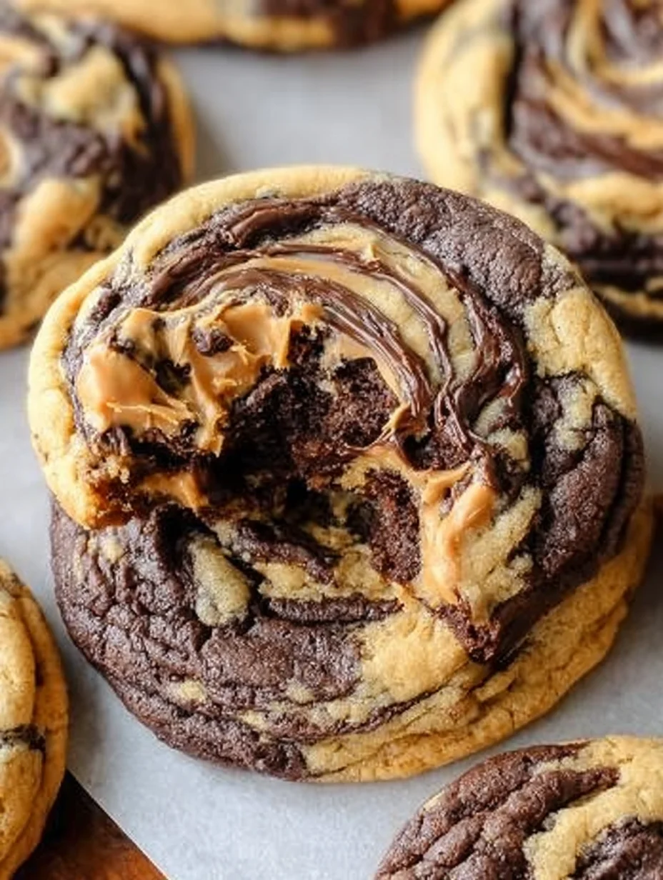 Peanut Butter Brownie Swirl Cookies