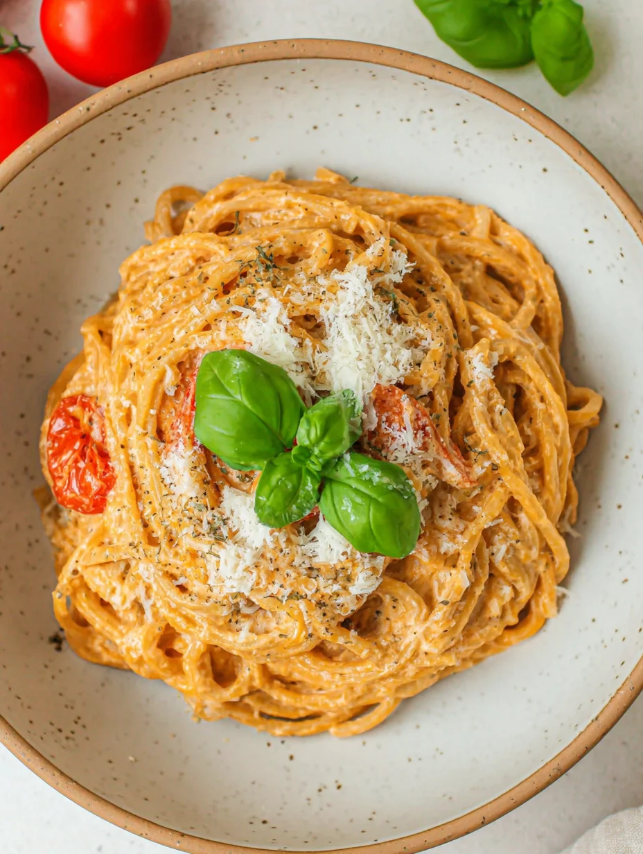 Roasted Tomato and Garlic Ricotta Pasta