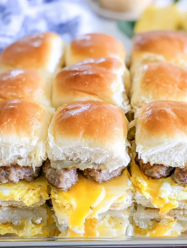 Sausage Egg and Cheese Breakfast Sliders
