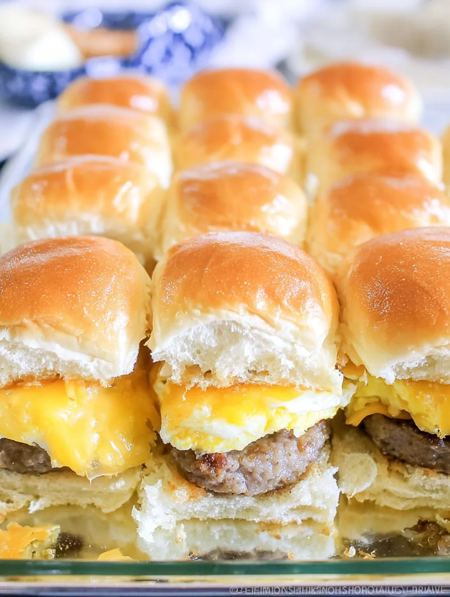 Sausage Egg and Cheese Breakfast Sliders