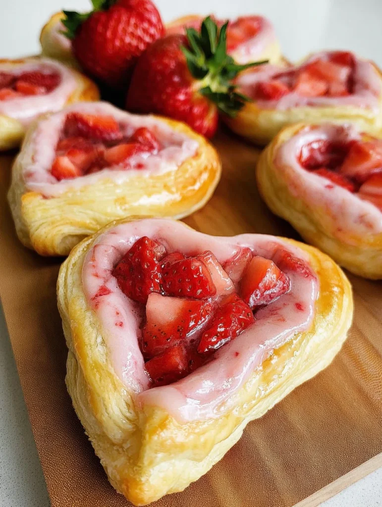 Strawberry Cream Cheese Heart Danishes