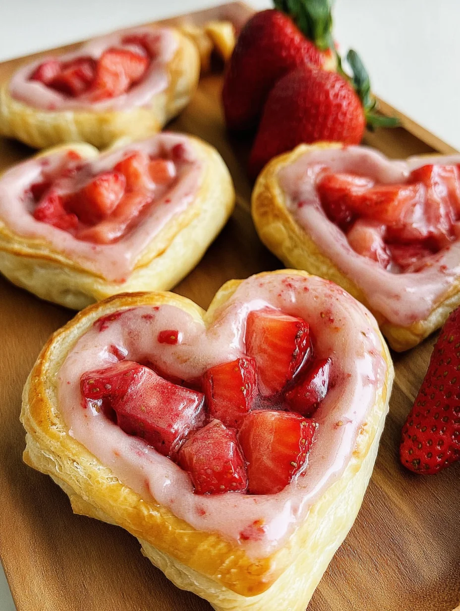 Strawberry Cream Cheese Heart Danishes