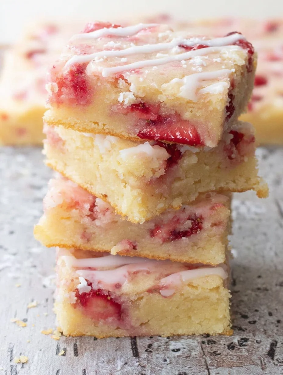Strawberry Lemon Blondies