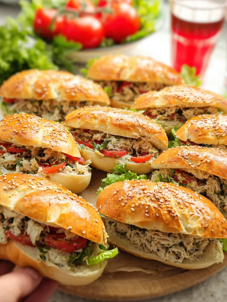 Tomato Buns with Chicken Salad