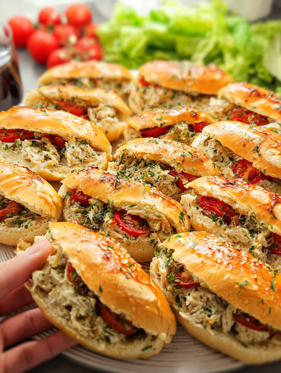 Tomato Buns with Chicken Salad