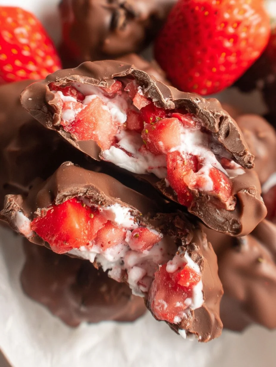 Chocolate Strawberry Yogurt Clusters