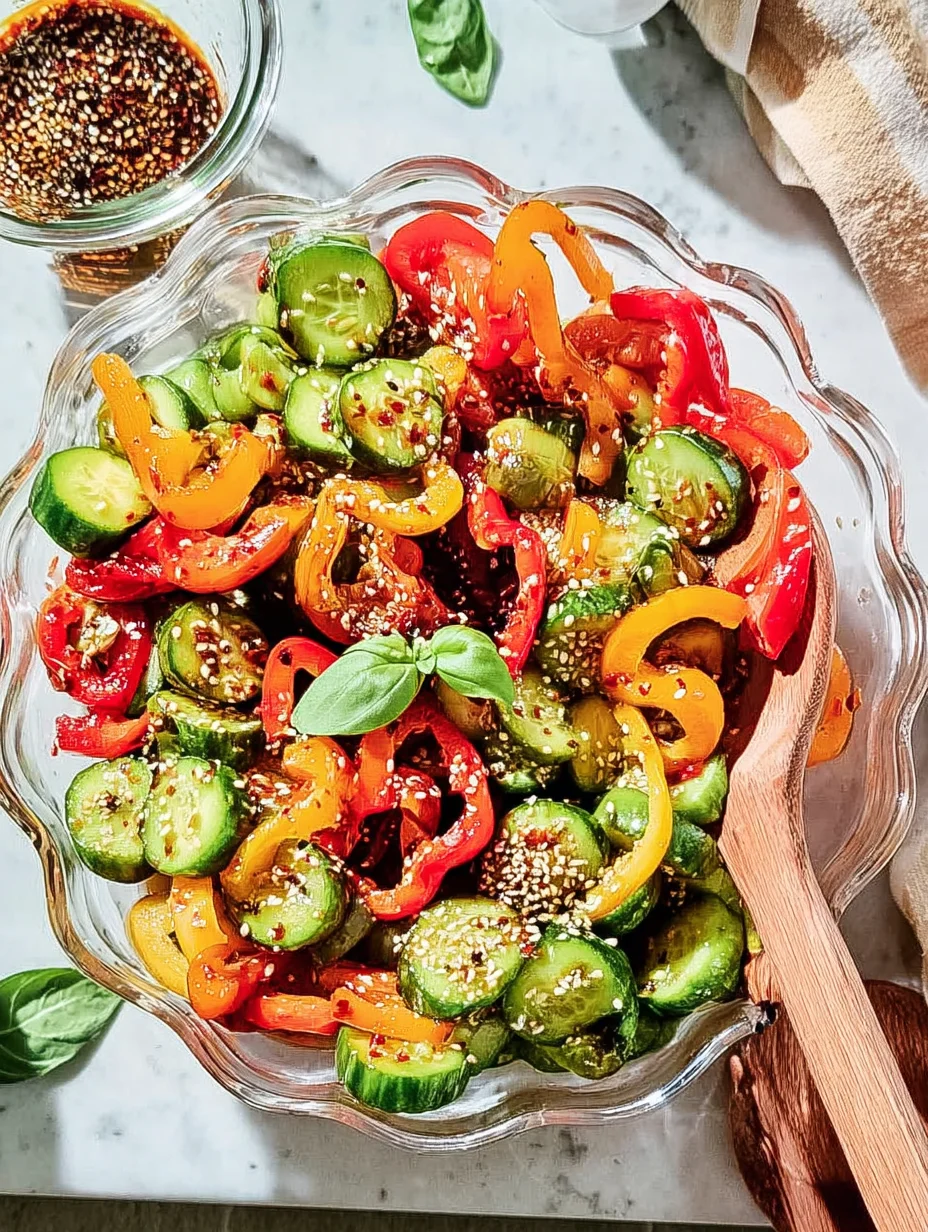 Cucumber Bell Pepper Salad