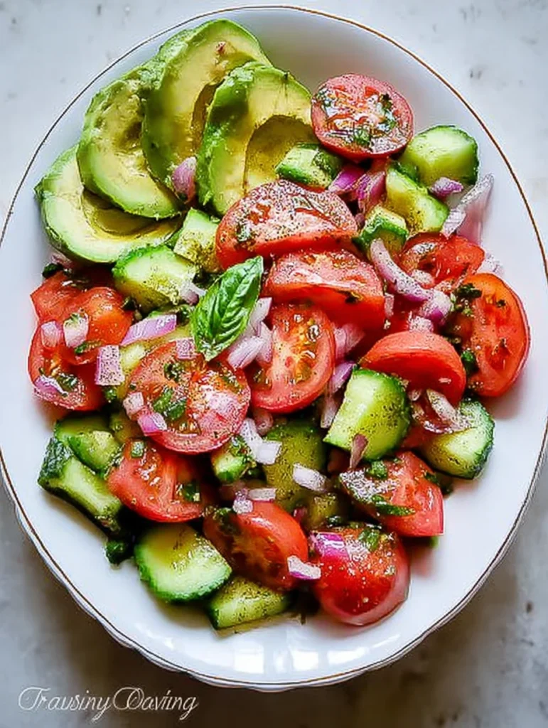 Cucumber Tomato Avocado Salad