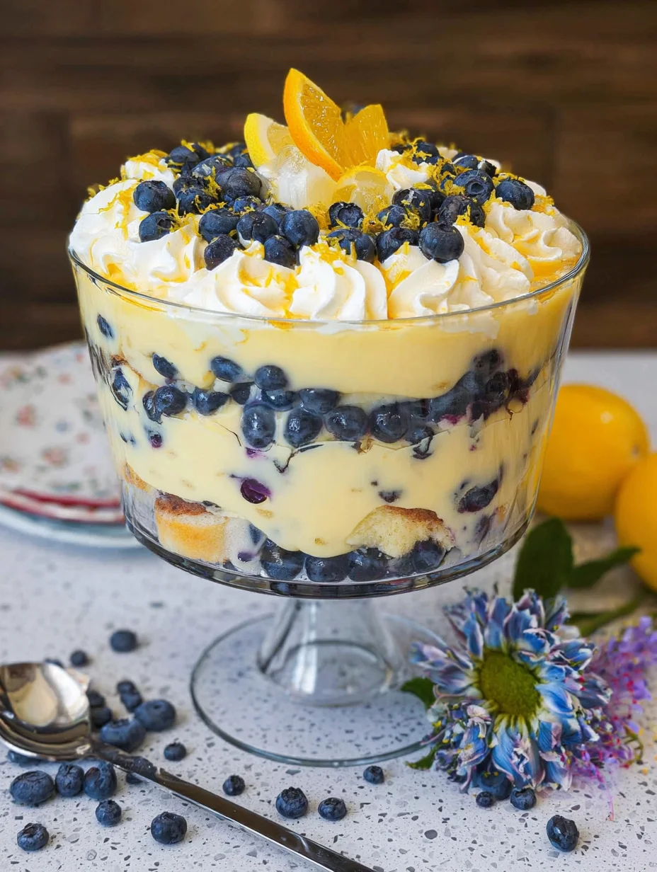 Easy Lemon Blueberry Trifle