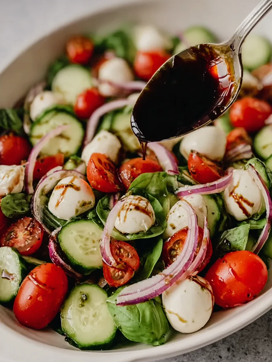 Fresh Cucumber Caprese Salad