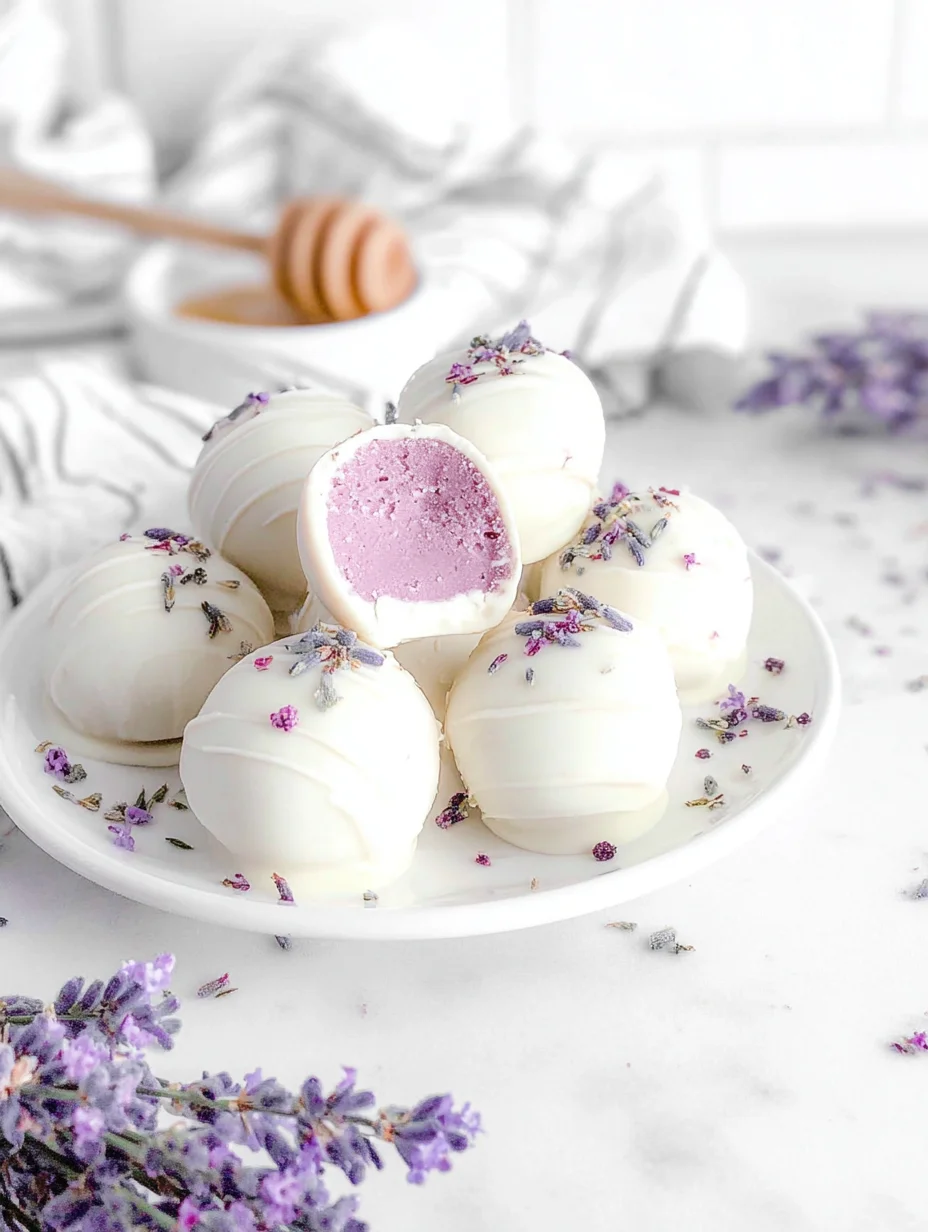 Honey Lavender White Chocolate Truffles