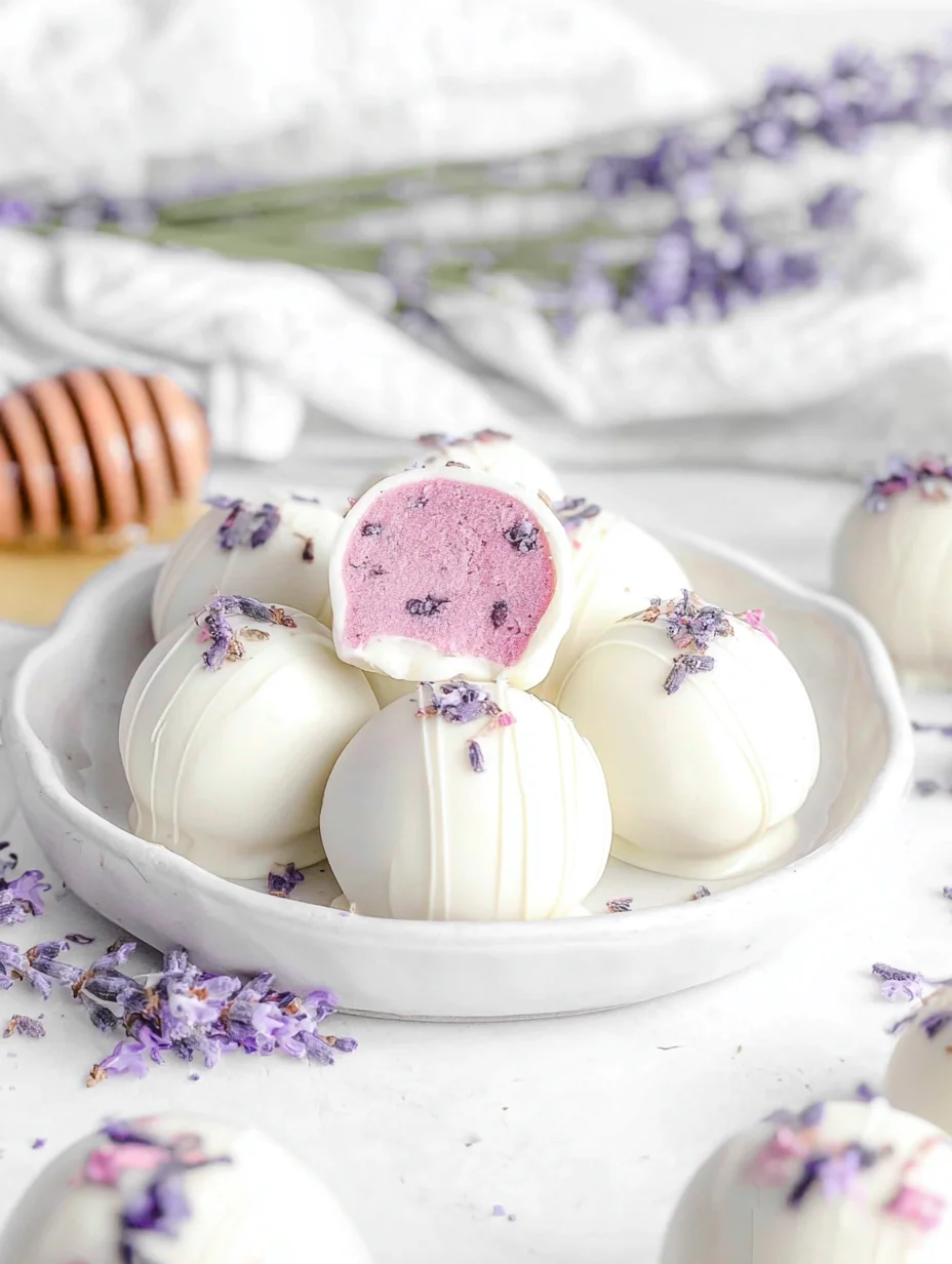 Honey Lavender White Chocolate Truffles