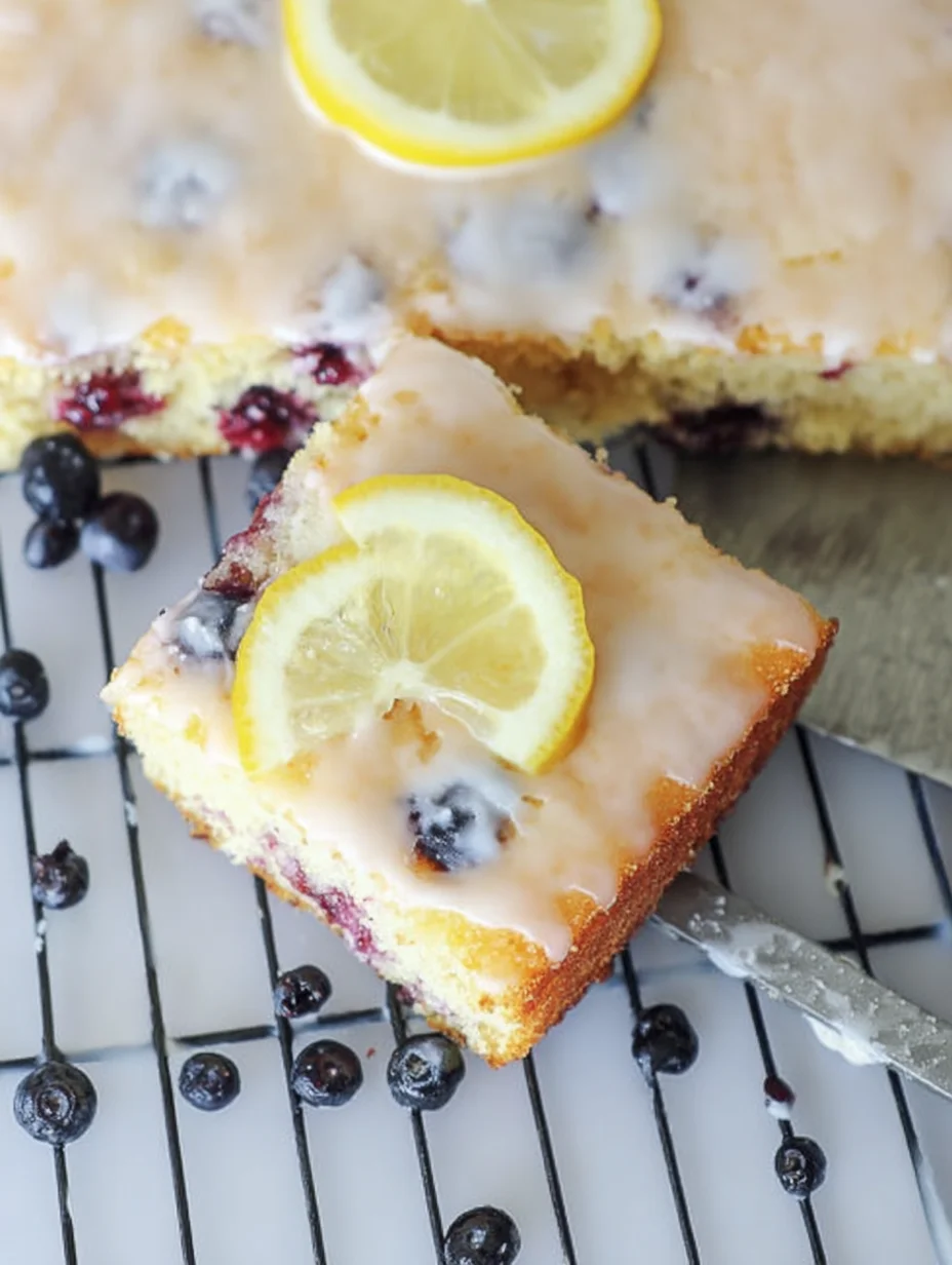Lemon Blueberry Sheet Cake