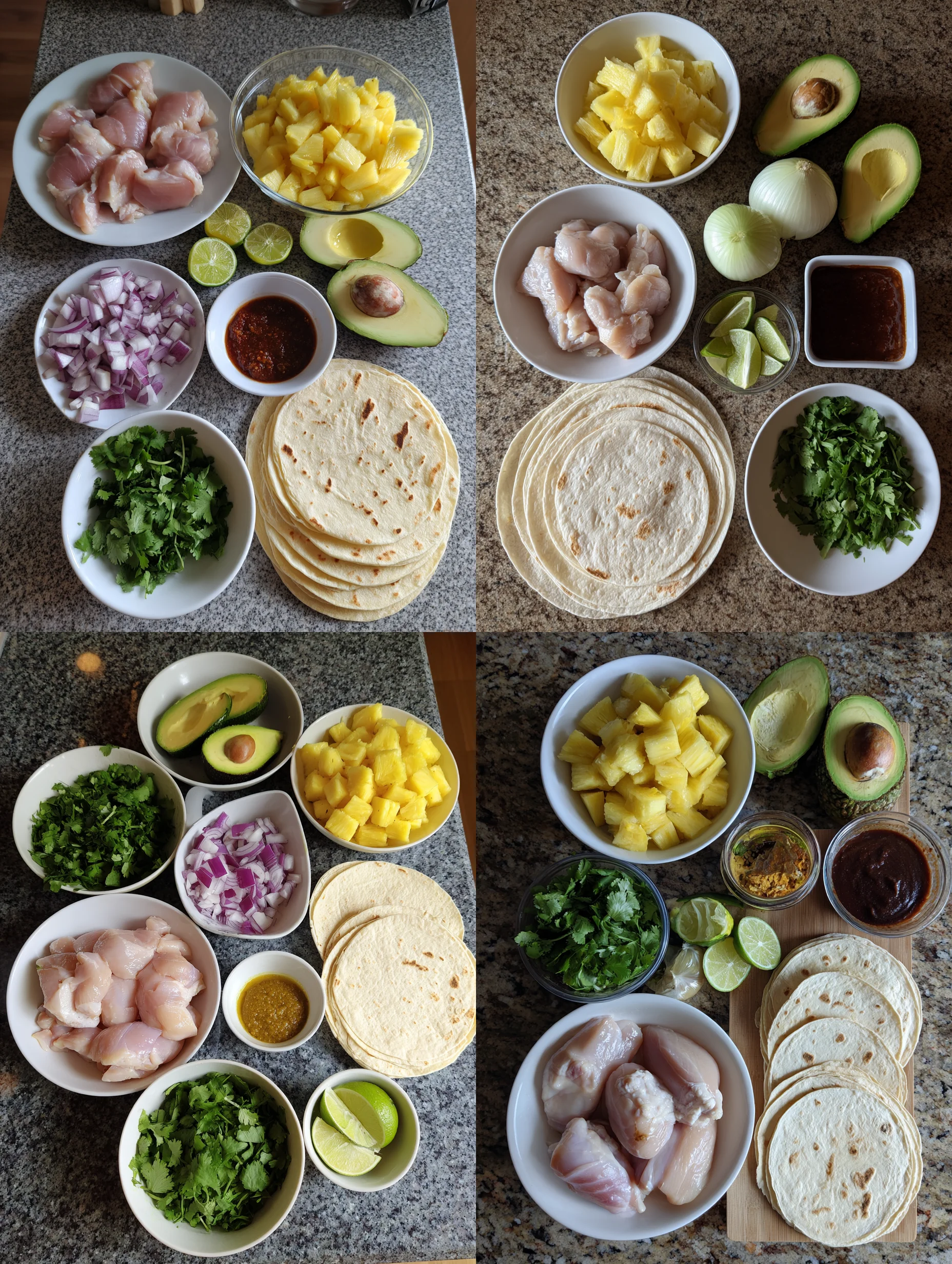 One Pan Chicken & Pineapple Tacos
