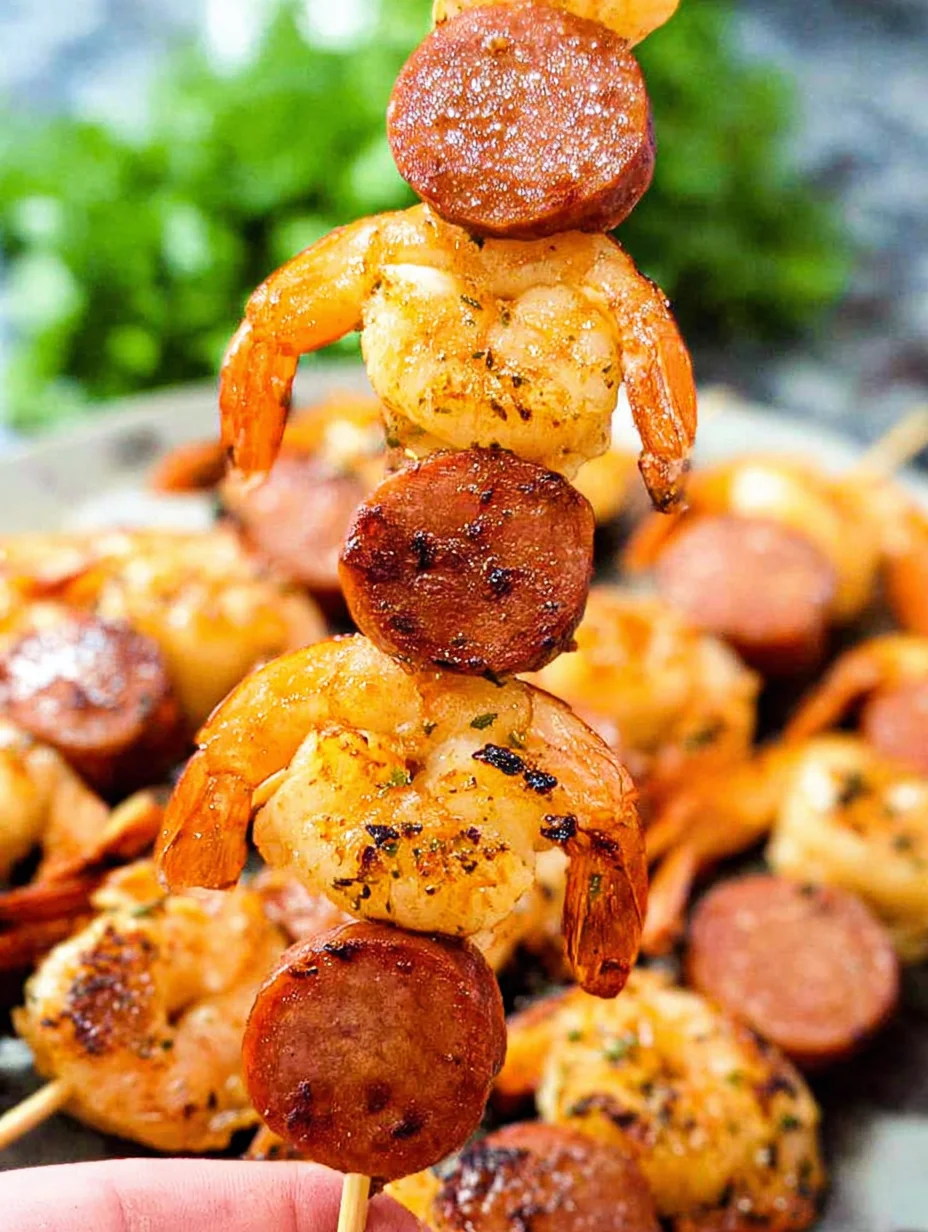 Sausage and Shrimp Kabobs
