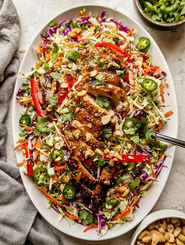 Sesame Chicken Cabbage Crunch Salad
