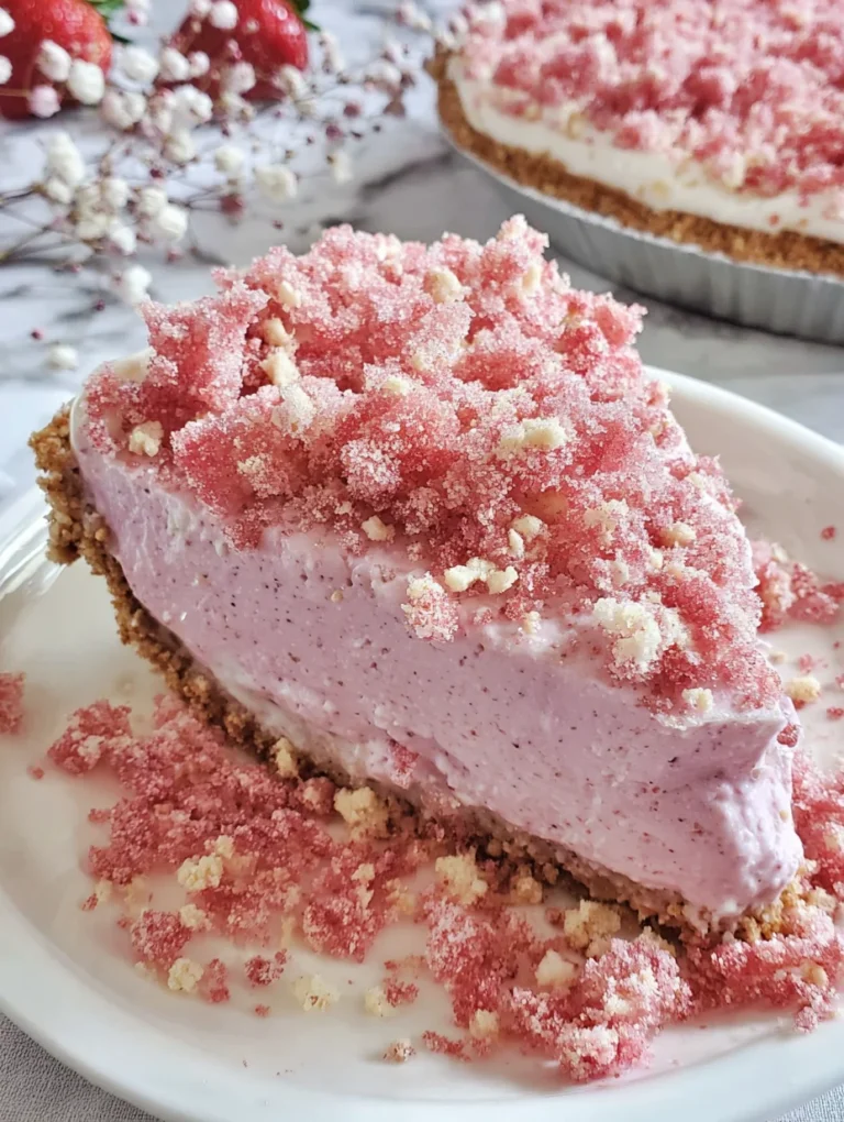 Strawberry Shortcake Freezer Pie