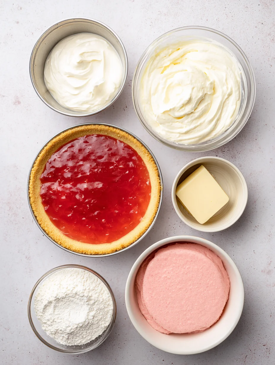 Strawberry Shortcake Freezer Pie