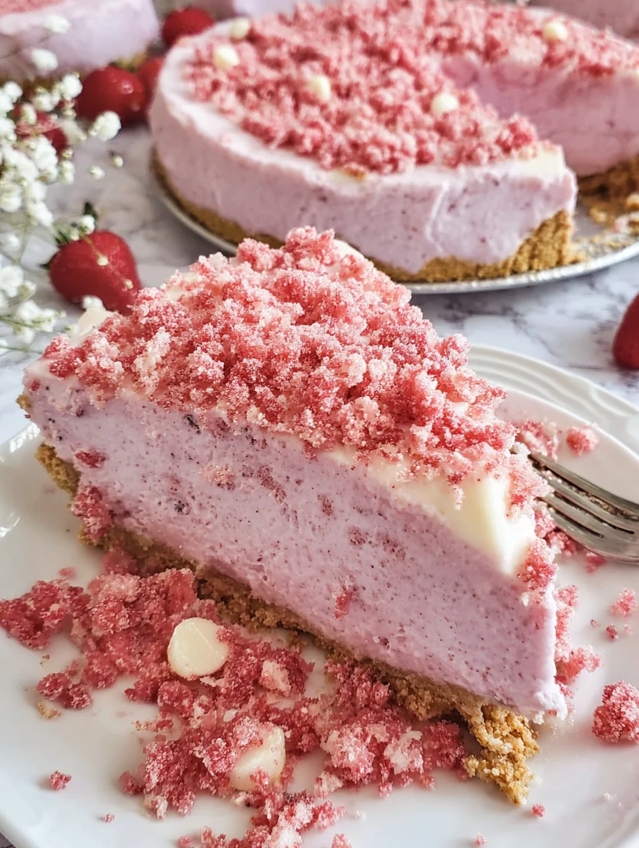 Strawberry Shortcake Freezer Pie